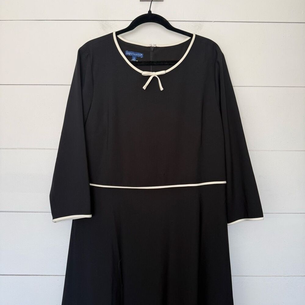 RSVP By Talbots Women’s 16 Black White Bow Dress Career Office Core